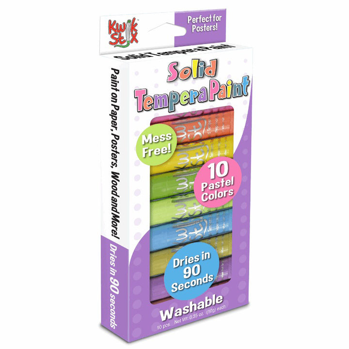 10 Pastel Color KwikStix Tempera Paint Markers