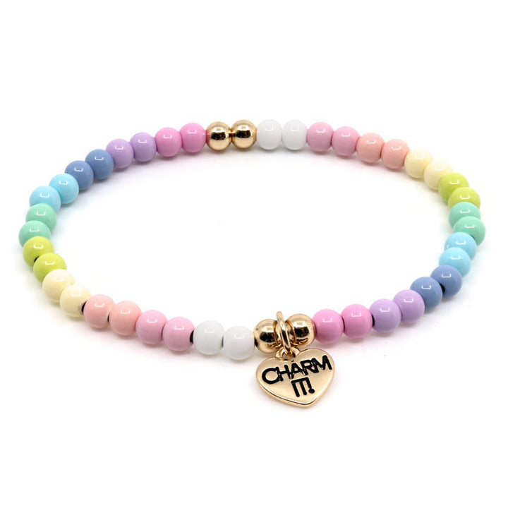 Pastel Bead Stretch Bracelet by Charm It!