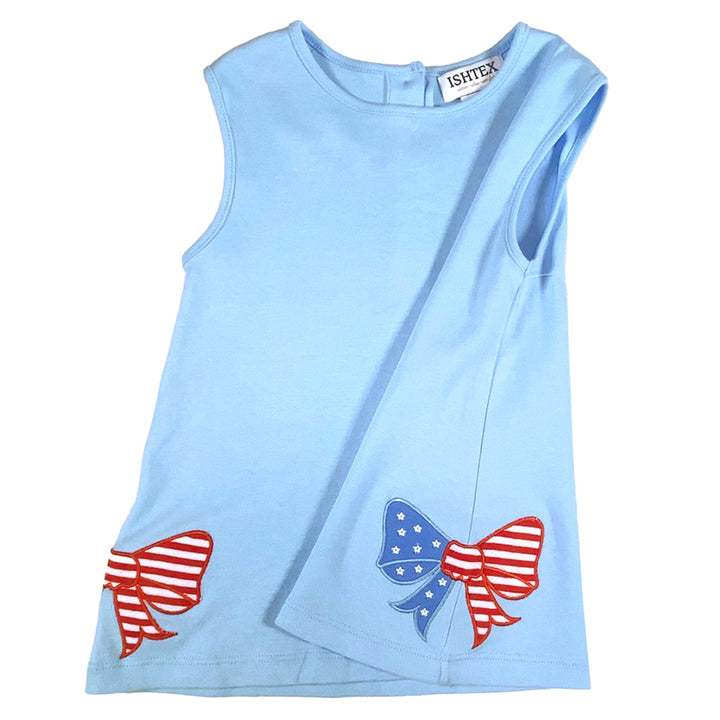 Patriotic Bows Girl's Short Set by Ishtex