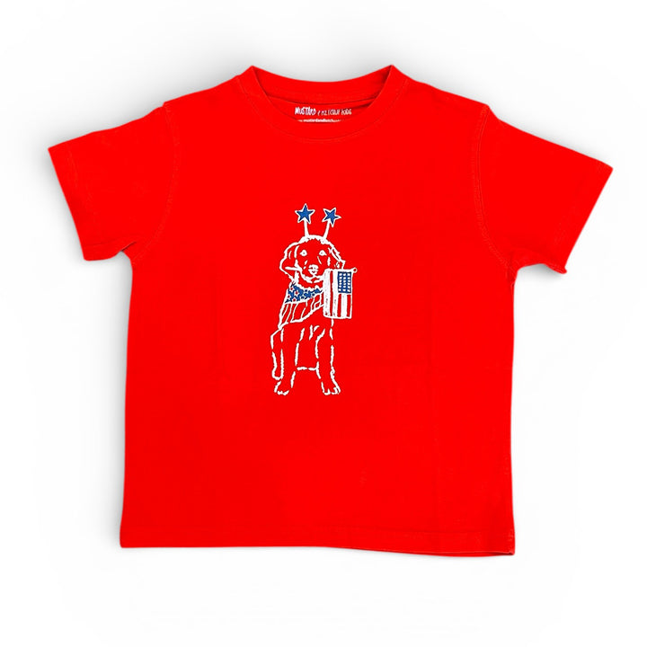 Patriotic Dog Tee Shirt by Mustard & Ketchup Kids