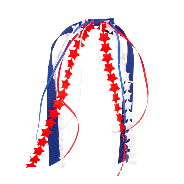 Patriotic Stars Ponytail Streamer Bow by Wee Ones