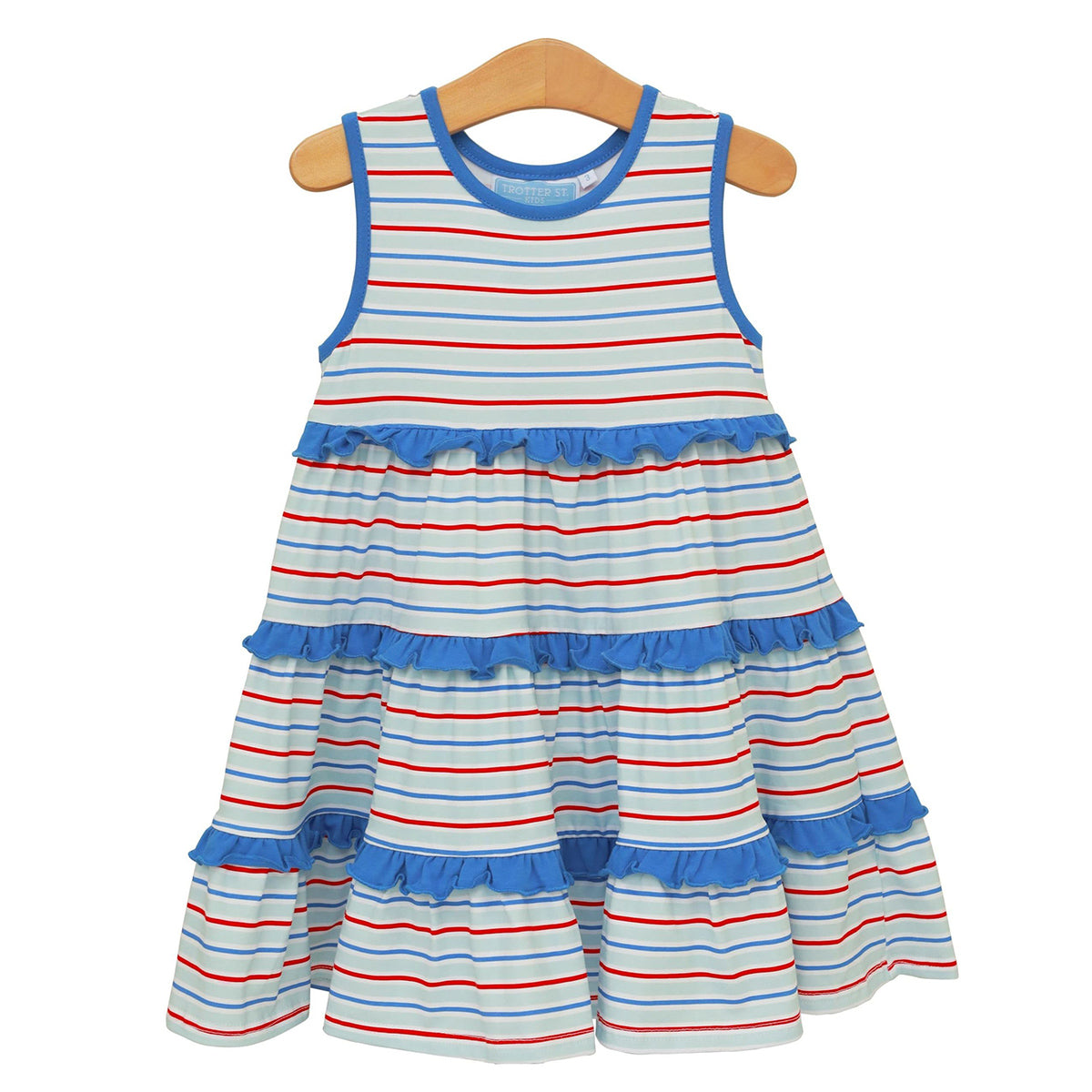 Patriotic Stripe Twirl Dress by Trotter Street Kids