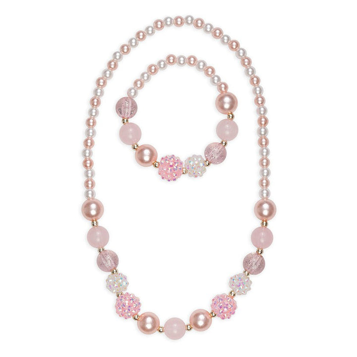 Pearly Pink Necklace / Bracelet Set by Great Pretenders
