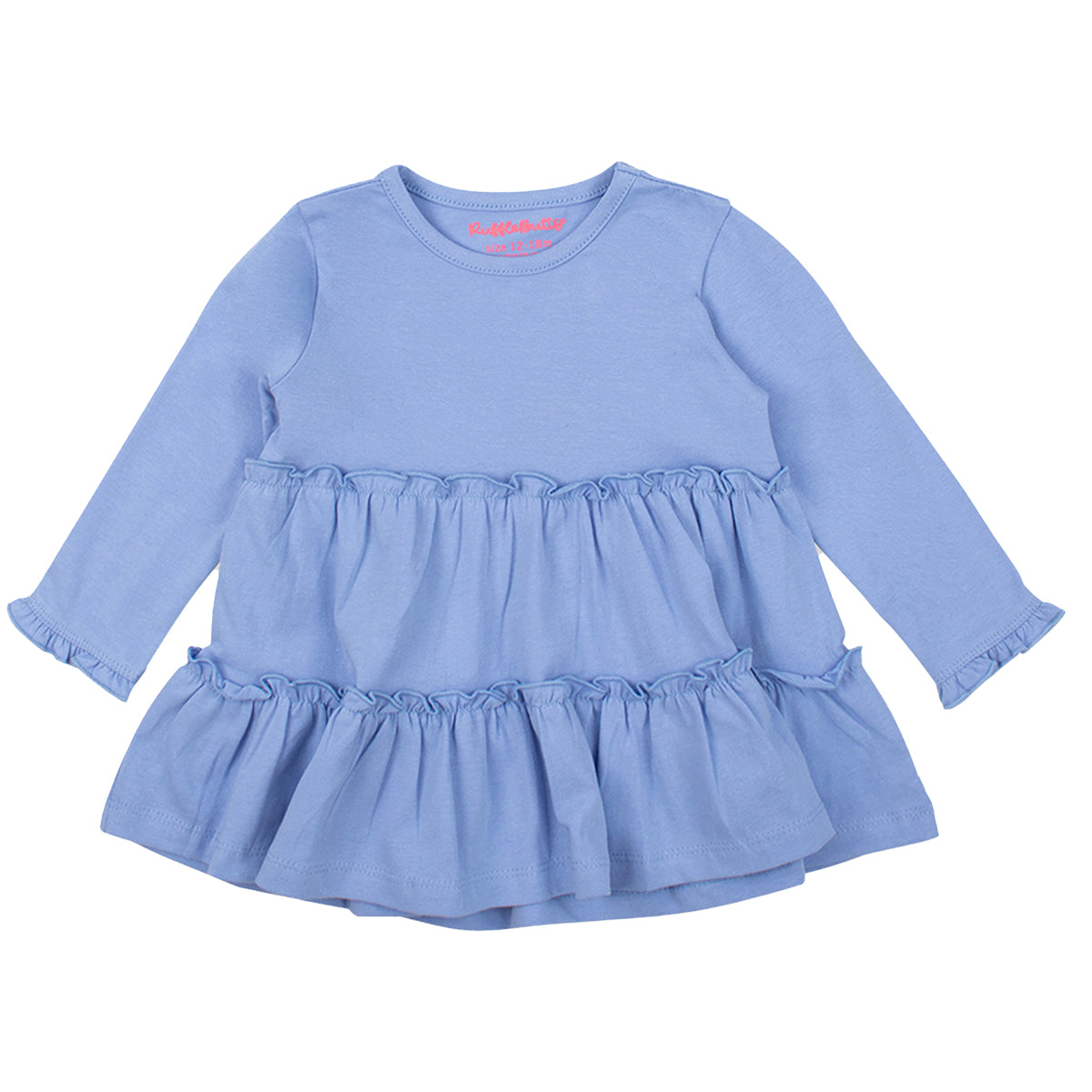 Periwinkle Blue Knit Ruffle Tiered Tunic by RuffleButts
