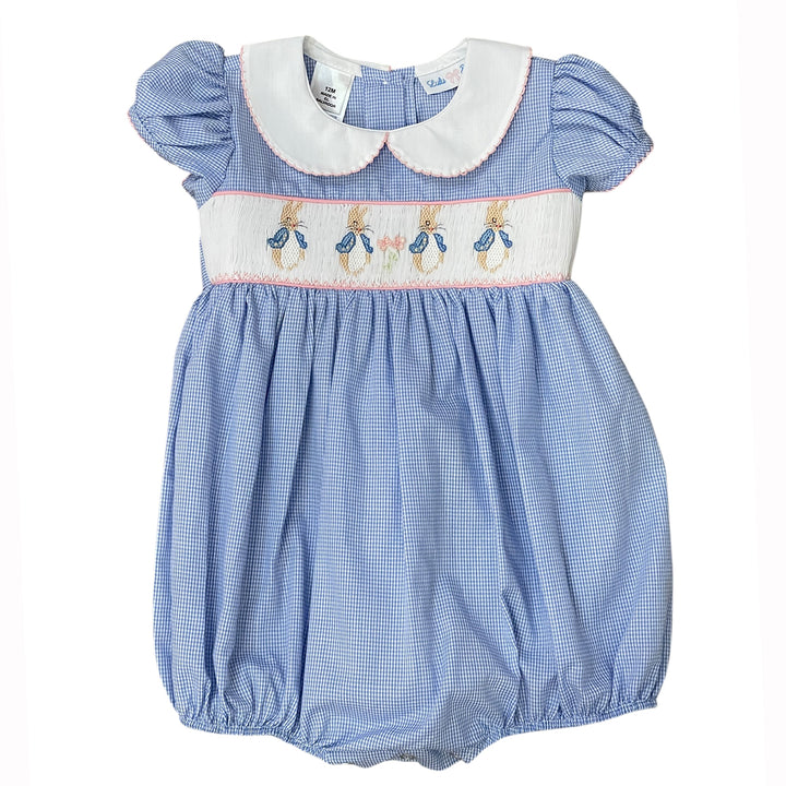 Peter Rabbit Smocked Bubble by LuLu BeBe