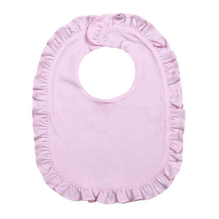 Pink Ruffle Bib by Baby Loren