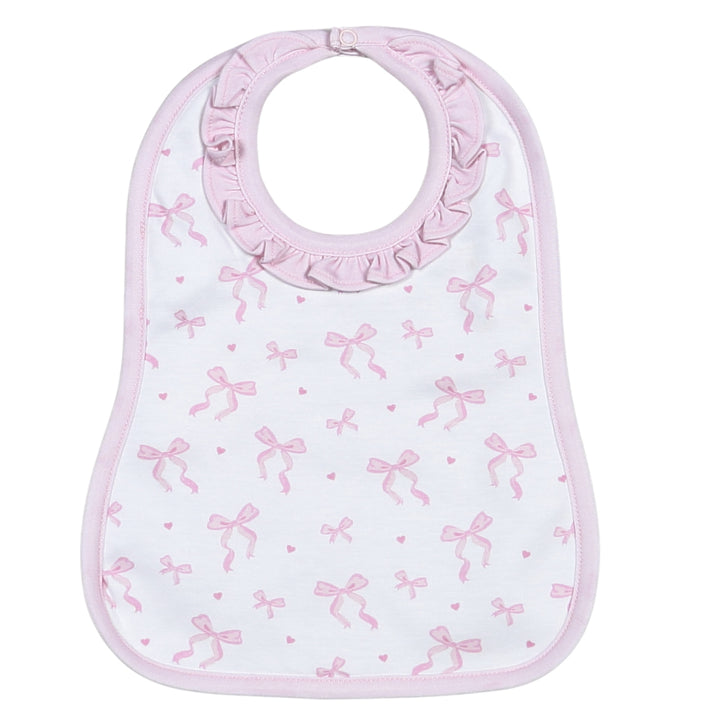 Pink Bows Bib by Baby Loren