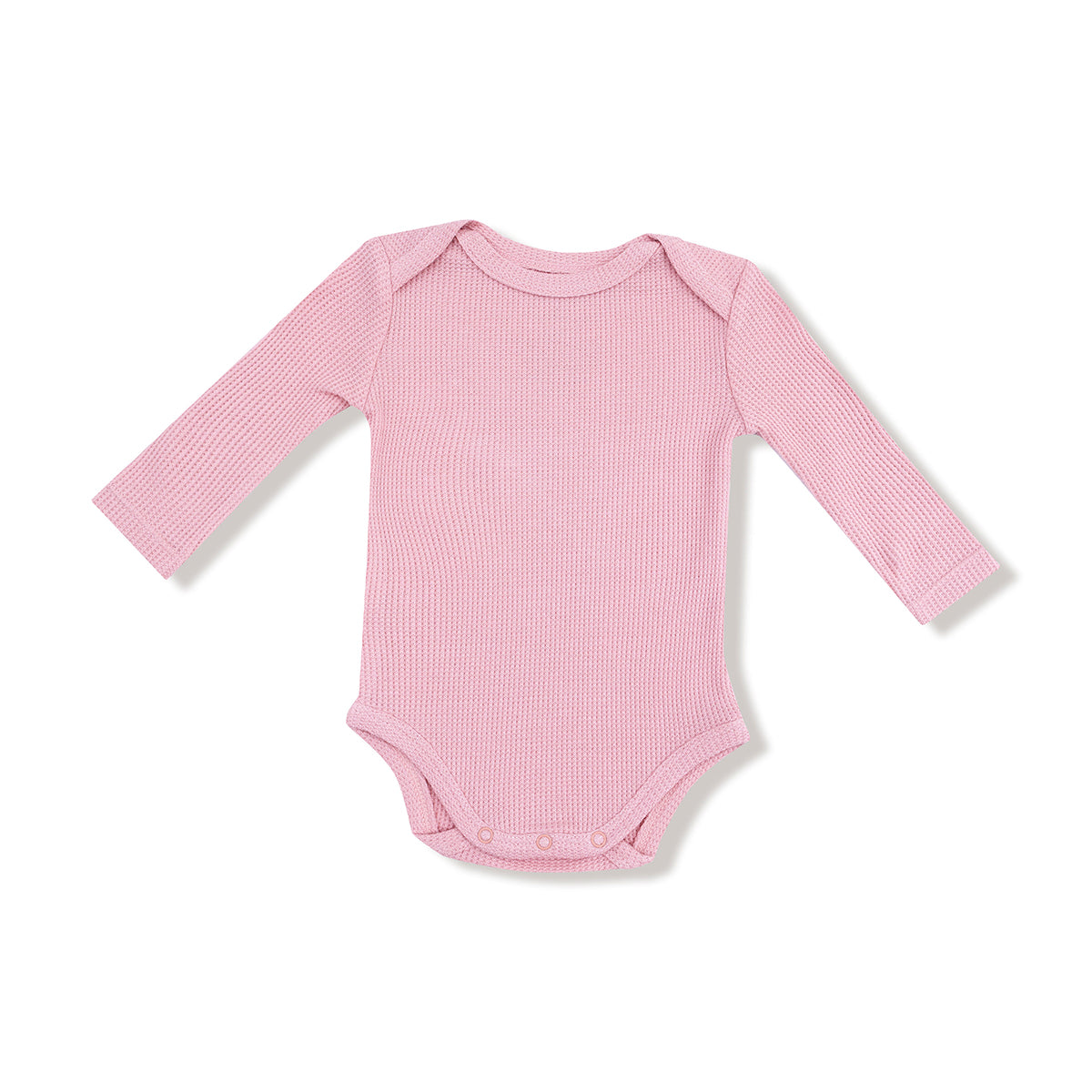 Cameo Pink Waffle Lap Shoulder Bodysuit by Angel Dear