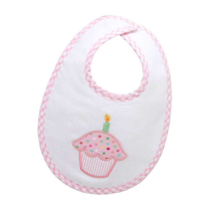 Pink Birthday Bib by3 Marthas