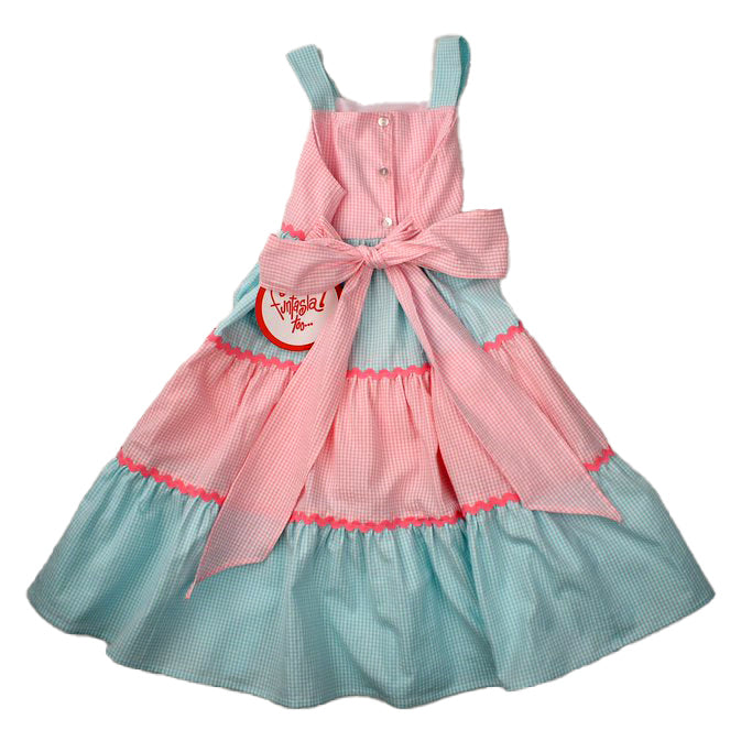 Pink and Mint Tiered Dress by Funtasia Too