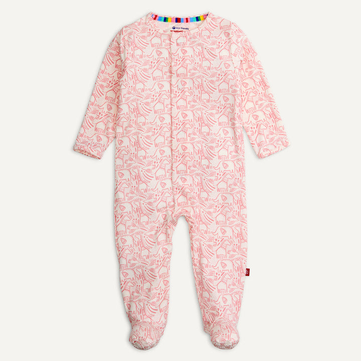 Pink Herds of a Feather Modal Footie by Magnetic Me