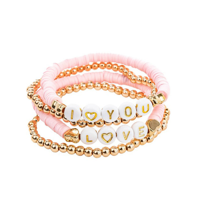 Pink Love Bracelets by Great Pretenders