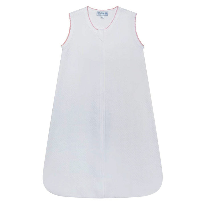 Pink Picot Trim Milano Quilted Baby Sack by Nellapima