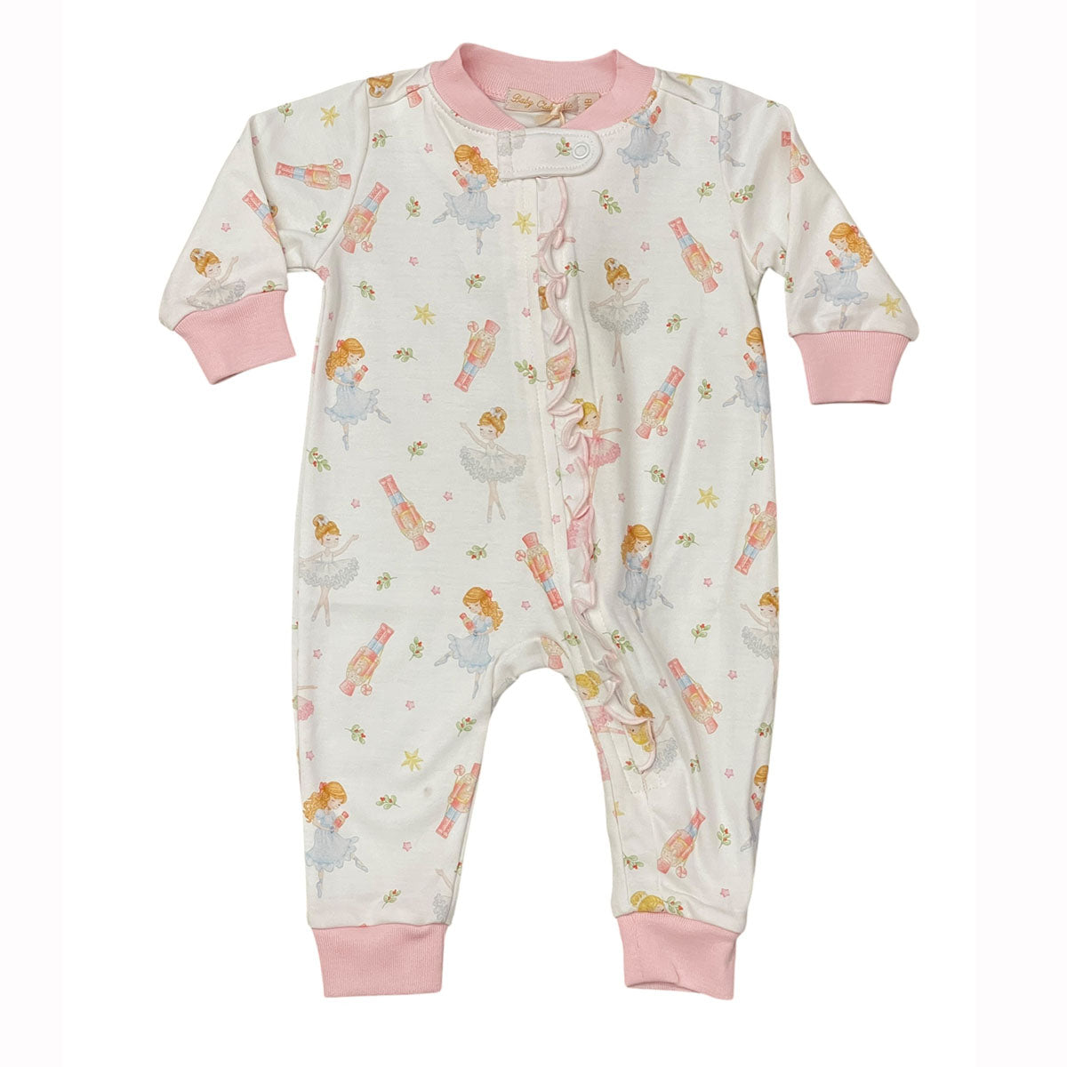 Pink Nutcracker Zipped Coverall by Baby Club Chic