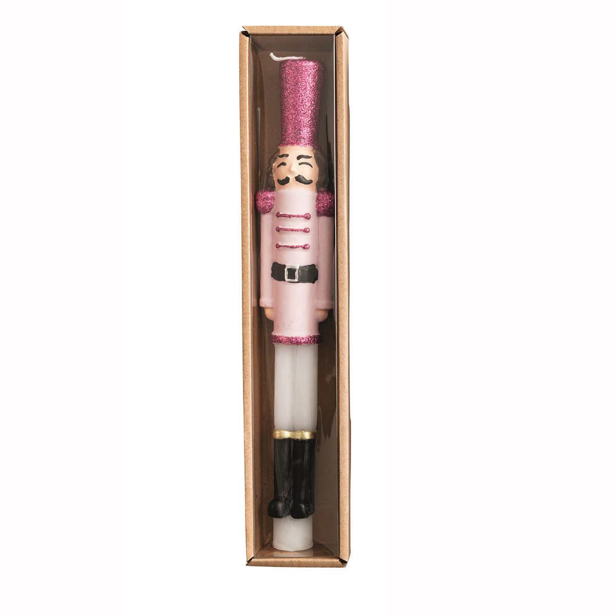 Pink Nutcracker Taper Candle by Mud Pie