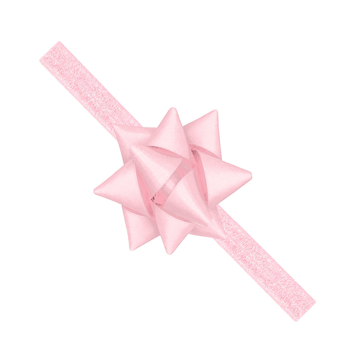 Pink Satin "Package" Bow on Band by Wee Ones
