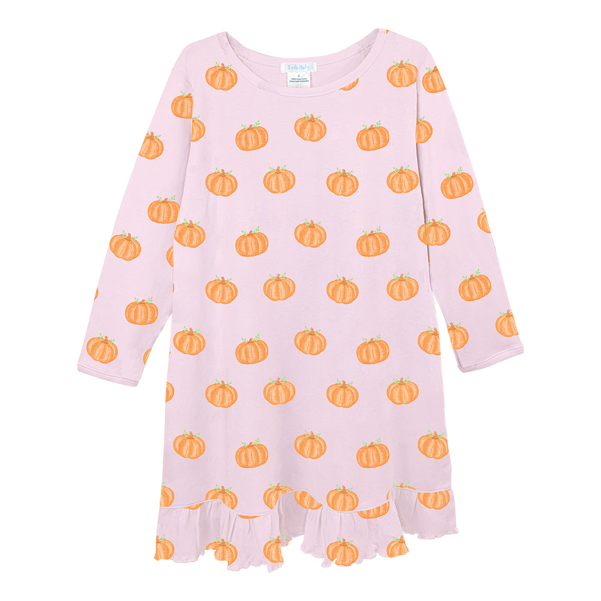 Pink Halloween Pumpkins Night Gown by LydaBaby
