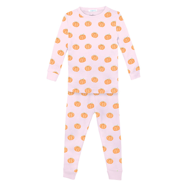 Pink Halloween Pumpkins Two-Piece Pajama by LydaBaby