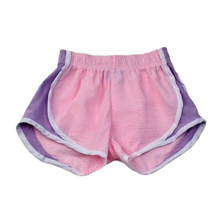 Color Works Shorts - Pink with Lavender Sides