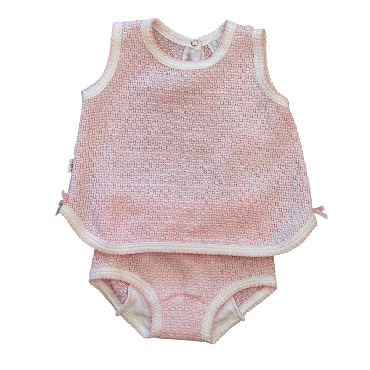 Sleeveless Pink Top with Bloomers by Paty