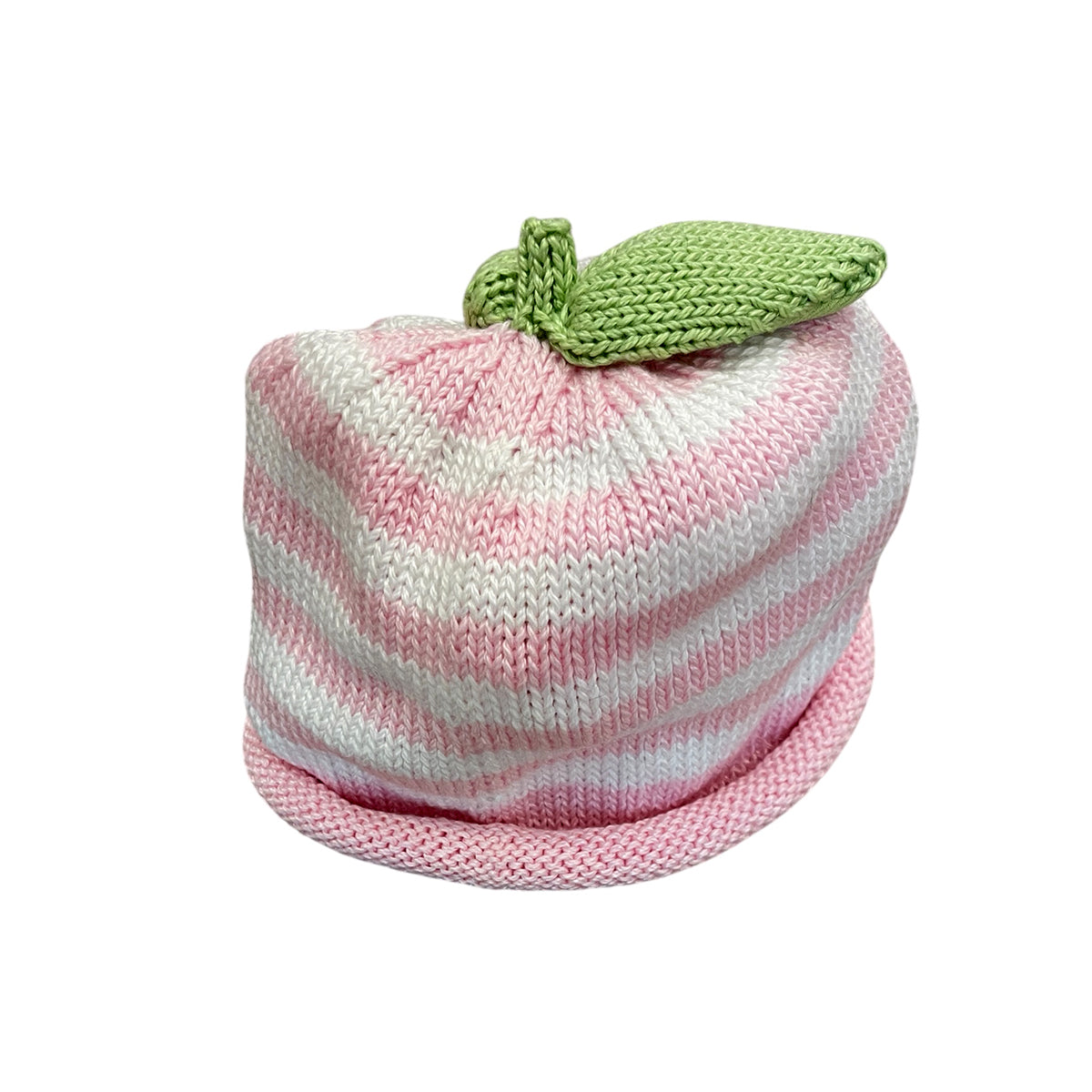 Margareta Horn Hat - Pink / White Stripe