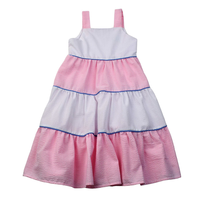 Funtasia Pink/White Tiered Dress
