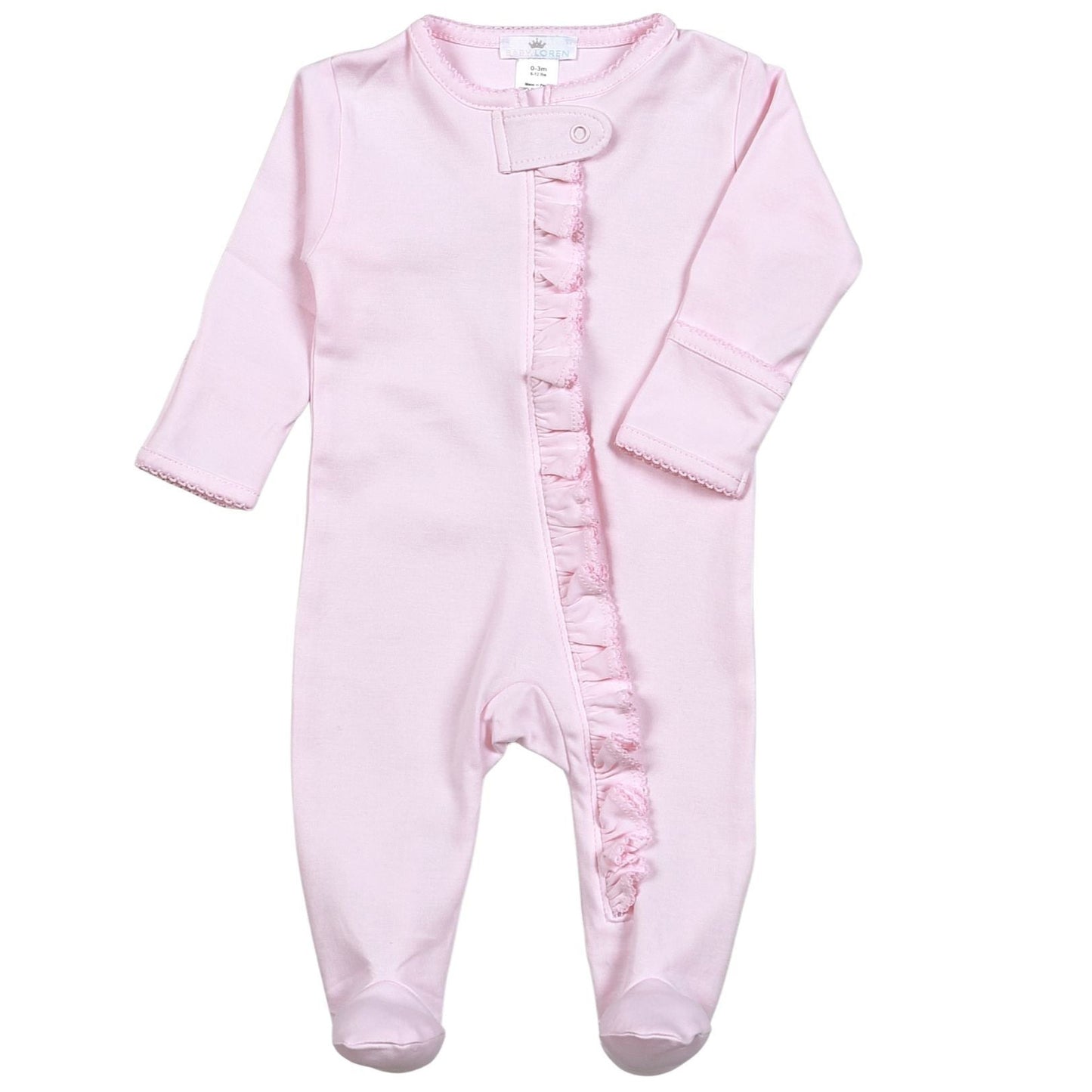 Pink Zipper Footie by Baby Loren