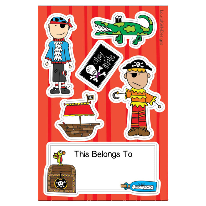 Pirate Vinyl Sticker Pack by Laura Kelly Designs