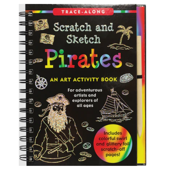 Scratch & Sketch Art Activity Book - Pirates