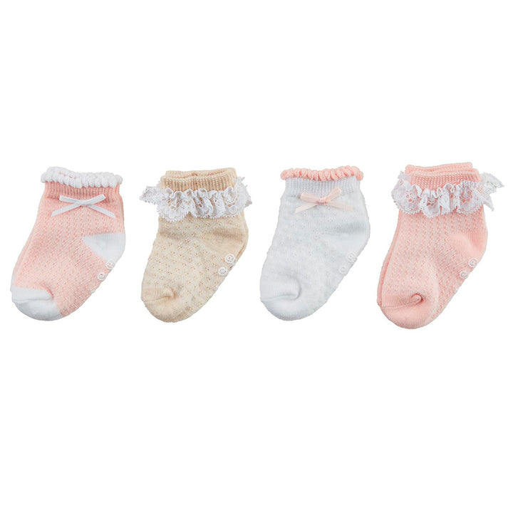 Pink Pointelle Sock Box Set by Mud Pie