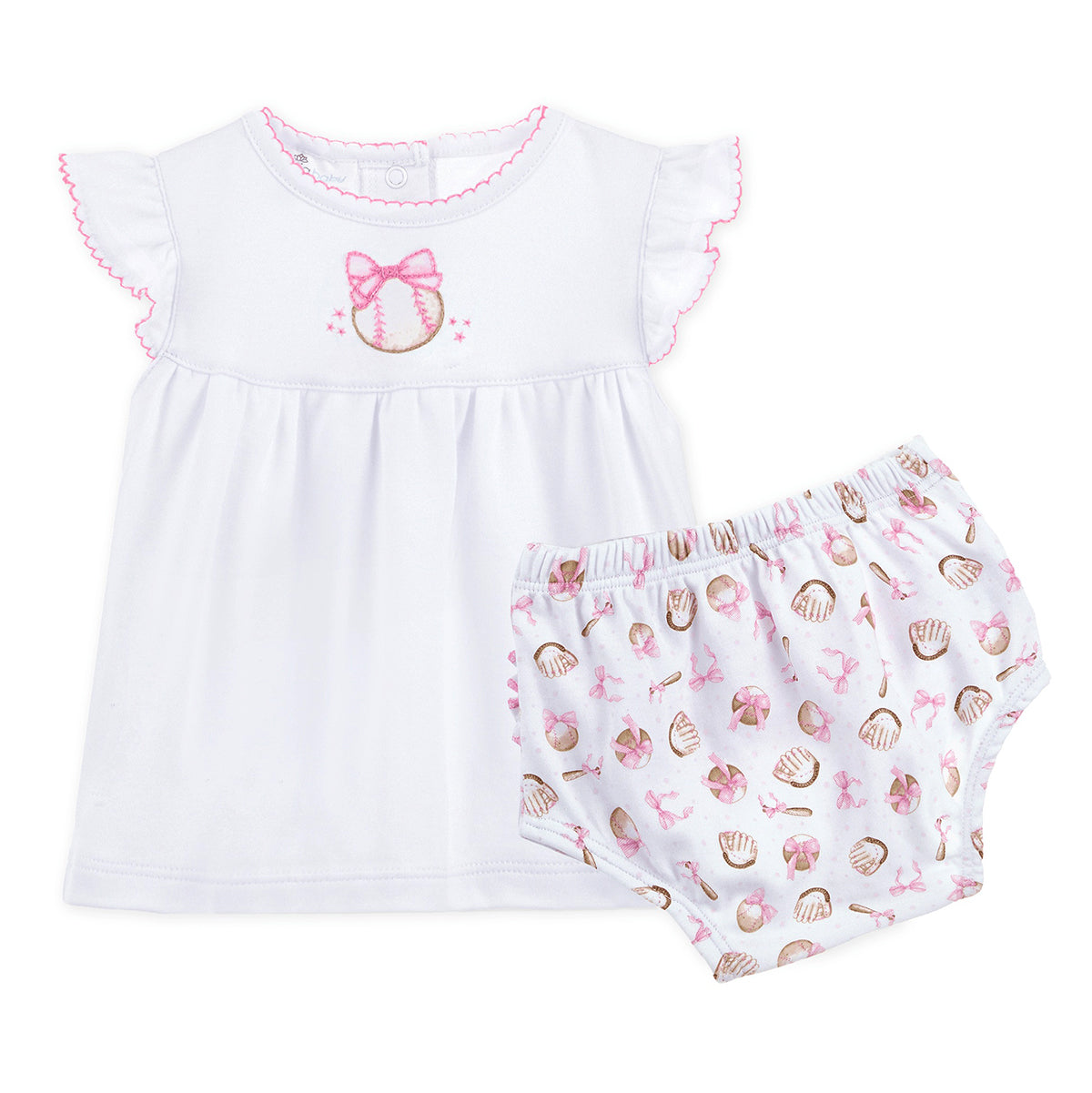 Precious Lil' Slugger Baseball Ruffle Bloomer Set by Magnolia Baby