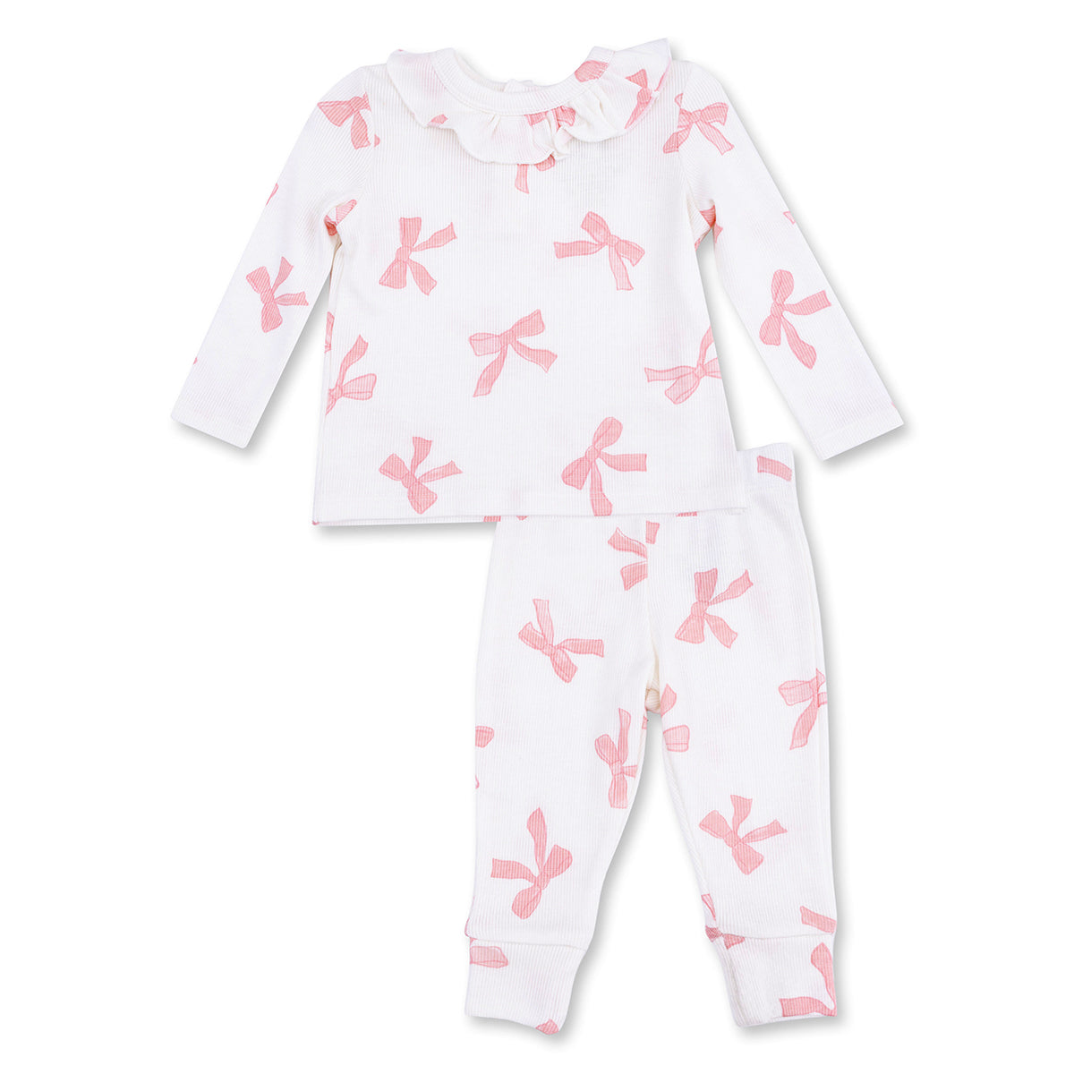 Pretty Bows Long-Sleeve Ruffle Top and Pants Set by Angel Dear (Copy)