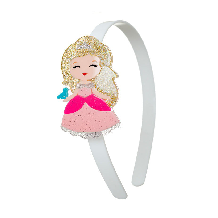 Cute Doll Light Pink Dress and Bluebird Headband by Lilies & Roses