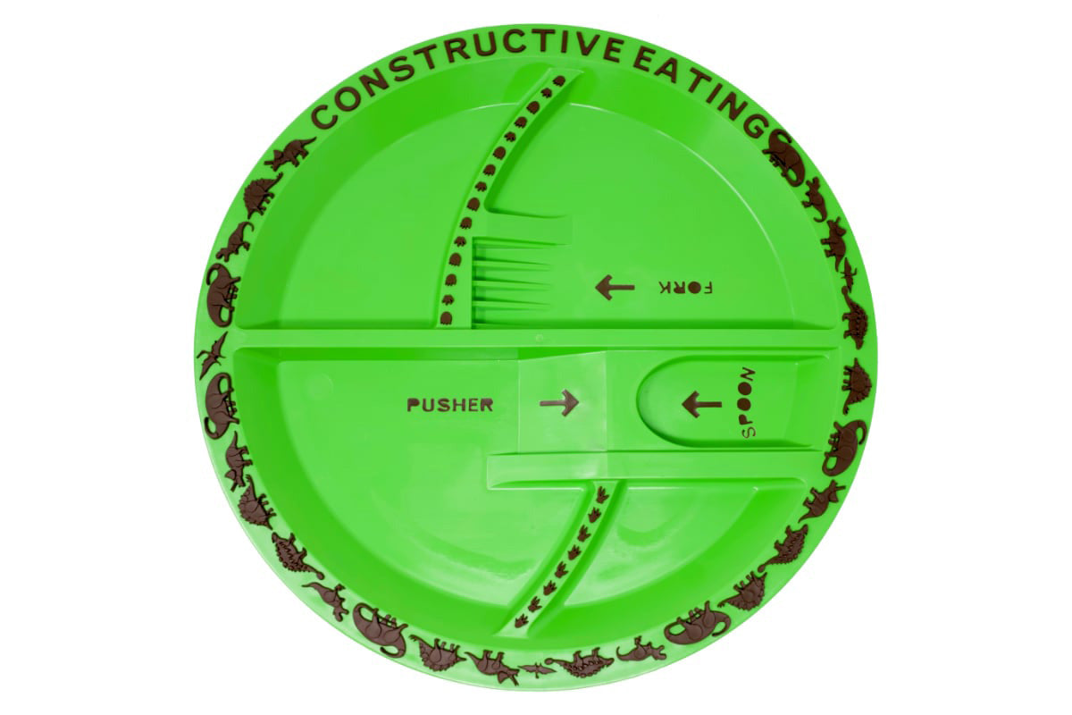 Constructive Eating Dinosaur Plate