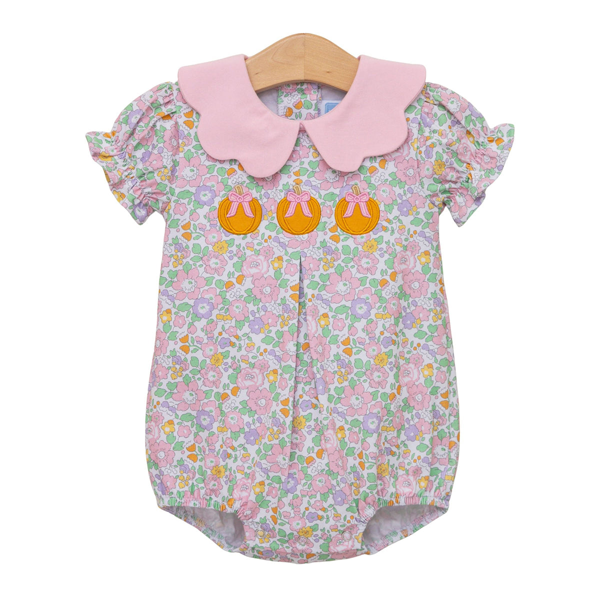 Pumpkin Floral Bubble by Trotter Street Kids