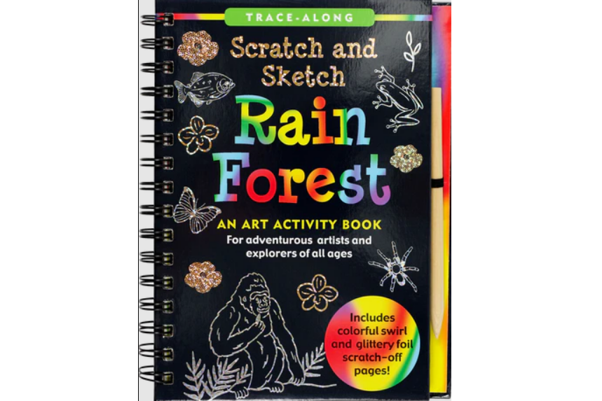 Scratch & Sketch Art Activity Book - Rain Forest