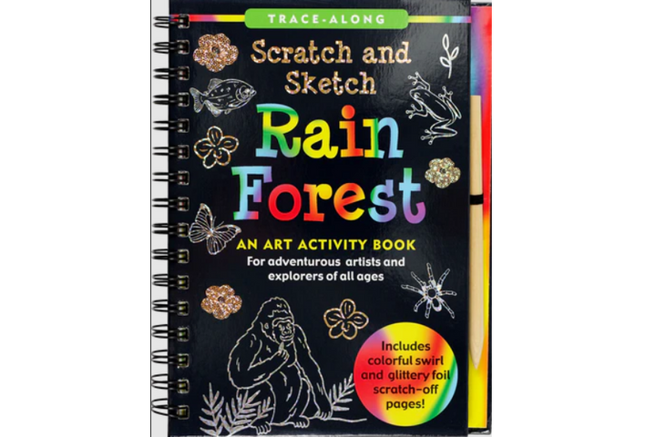Scratch & Sketch Art Activity Book - Rain Forest