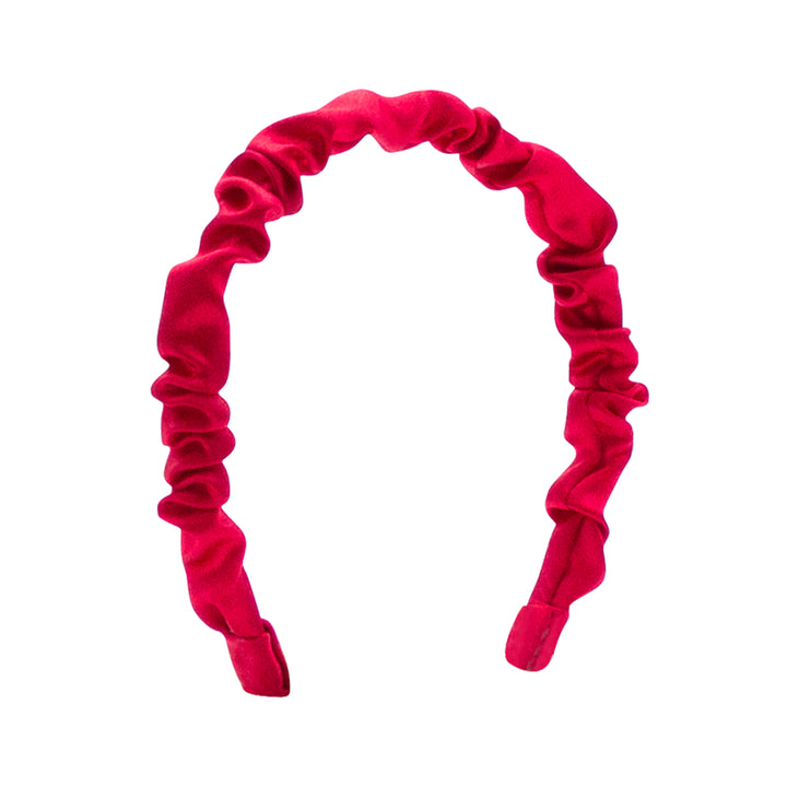 Red Satin Ruffled Headband by Wee Ones