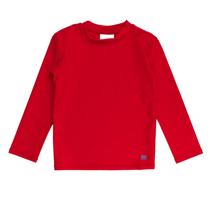 Red Long-Sleeve Swim Rash Guard by RuggedButts