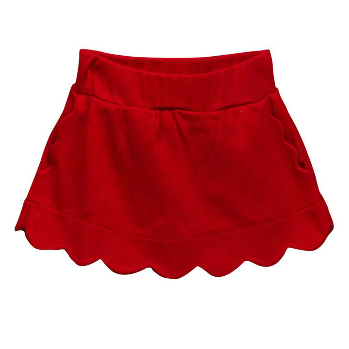 Proper Peony Red Scallop Skirt
