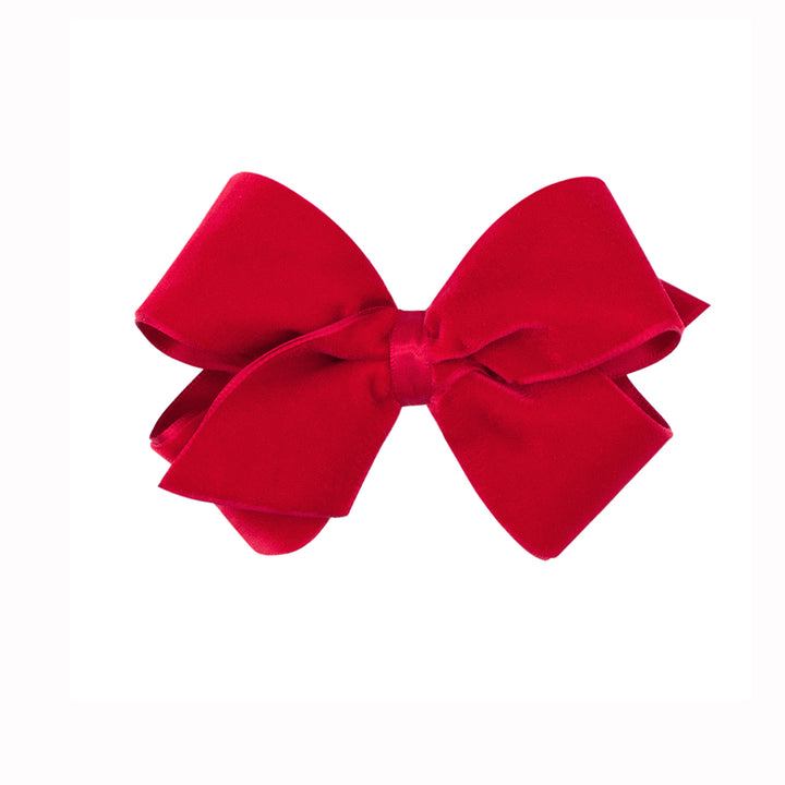 Red Small Velvet Bow by Wee Ones