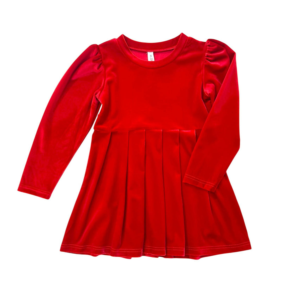 Red Velvet Bow-Back Dress by ML Kids