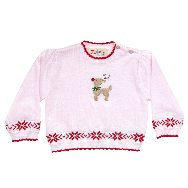 Girl's Reindeer Sweater by Zubels
