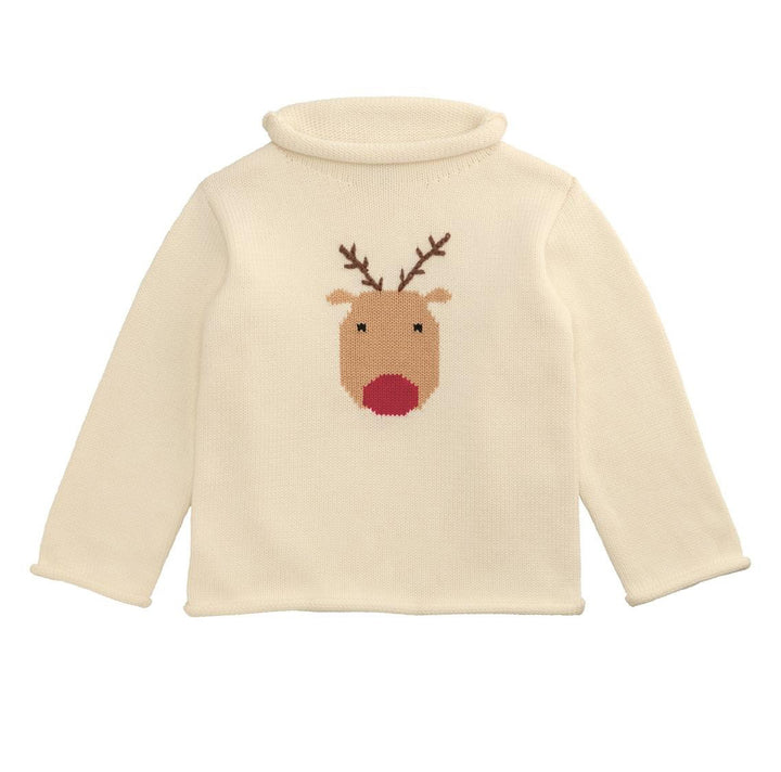 Reindeer Rollneck Sweater by Mud Pie