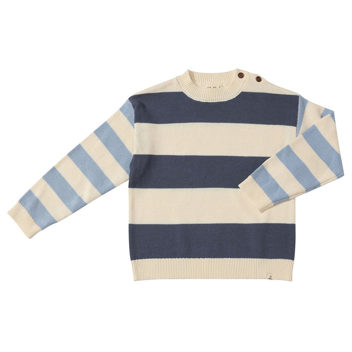 Navy and Blue Color Block Ricardo Sweater by Me & Henry