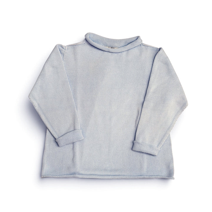 Blue Jersey Rollneck Sweater by A Soft Idea