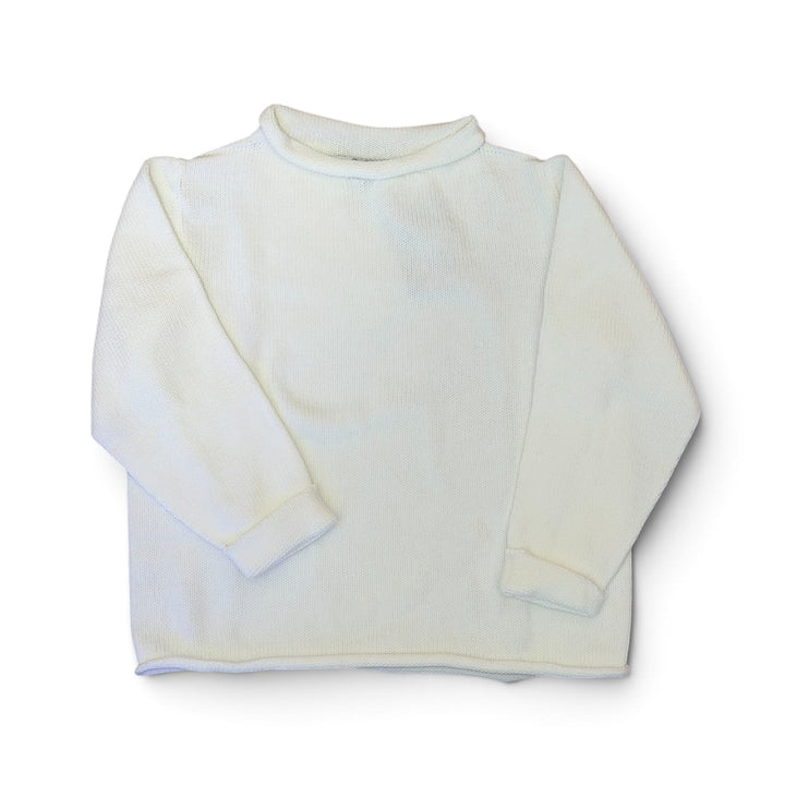 White Jersey Rollneck Sweater by A Soft Idea