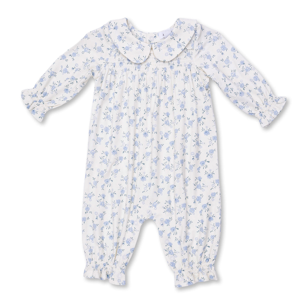 Rose Briar Smocked Long-Sleeve Romper by Angel Dear