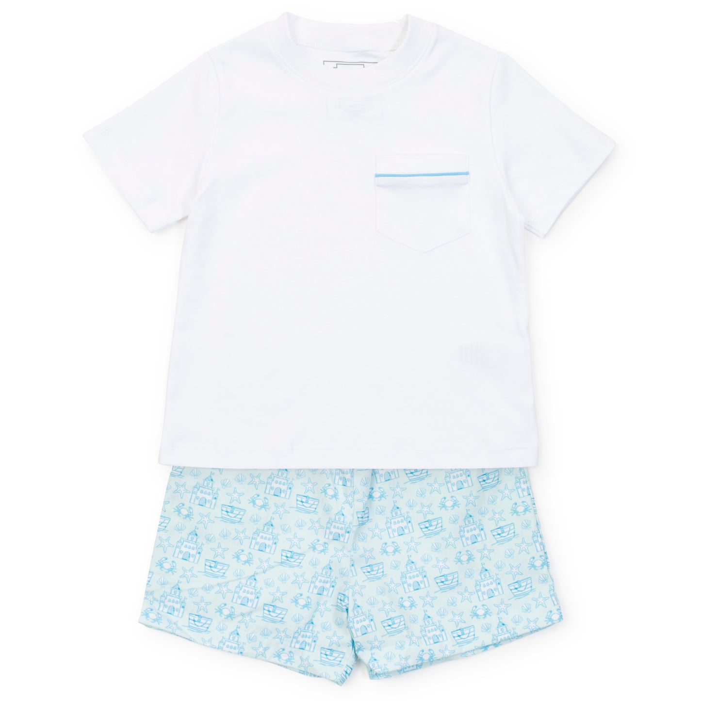 Sandcastles Blue Hudson Short Set by Lila & Hayes