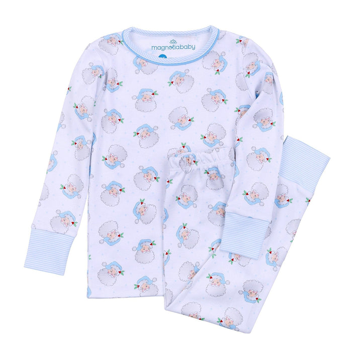 Light Blue Santa Baby Pajamas by Magnolia Baby